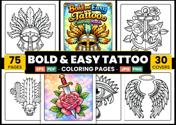 Bold and Easy Tattoo Pages for Designers