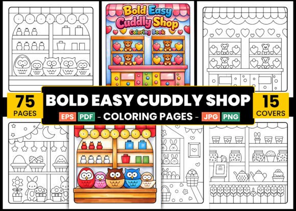 Bold Easy Cuddly Shop Coloring Pages