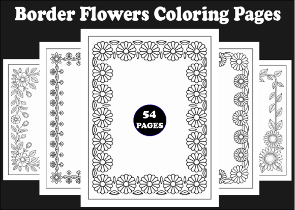 Border Flowers Coloring Pages for Adults: A Path to Relaxation and Creativity