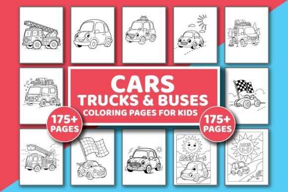Cars, Trucks Buses Coloring Pages: A Complete Resource for Publishers, Educators, and Creators