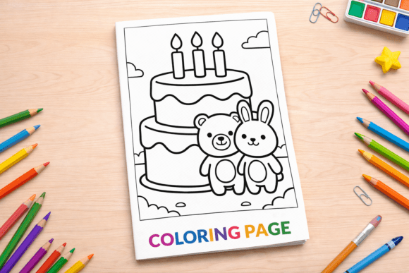 Cute Bear and Bunny Birthday Cake: A Practical Guide to Choosing and Using This Delightful Coloring Resource