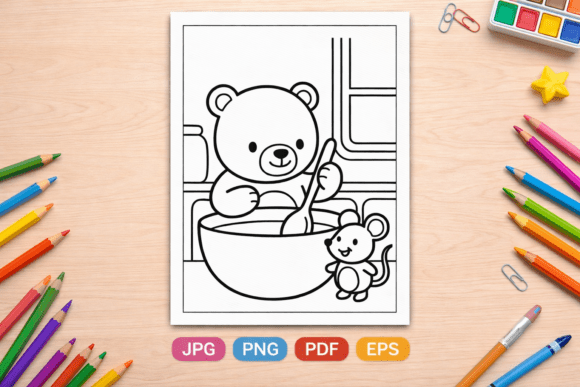 Cute Bear Cooking with Mouse Coloring – Getting It Right for Your Projects