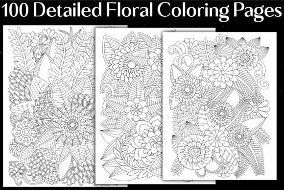 Detailed Floral Coloring Pages: A Closer Look at Intricate Botanical Art for Adults