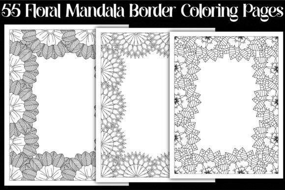 Floral Mandala Border Coloring Pages