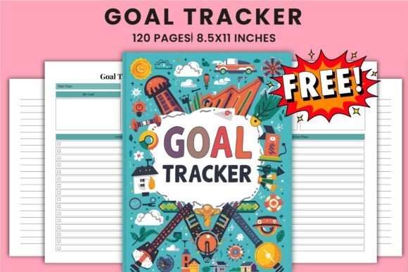 Free Goal Tracker Canva Interiors for Daily Progress