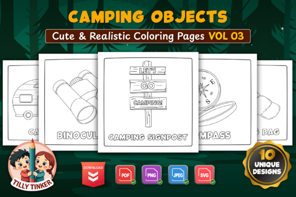 How to Get the Most Out of Camping Objects Coloring Pages Vol 03
