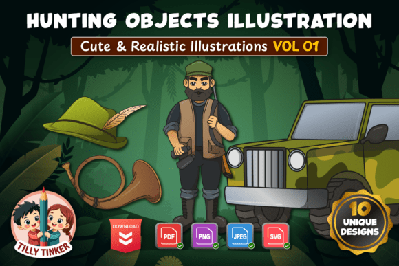 Hunting Objects Illustration Vol 01