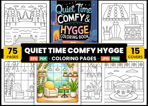 Quiet Time Comfy Hygge Coloring Pages