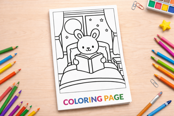 Why the Cute Bunny Reading in Bed Coloring Page Is a Must-Have for Early Learning and Creative Play